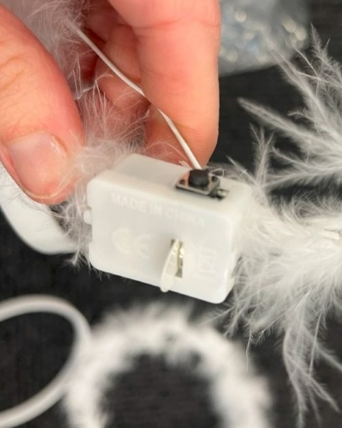 Battery compartment on a Halloween headband